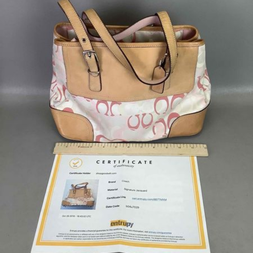 Coach Purse-Signature Jacquard Doctor's Bag, w/COA - Picture 6 of 6